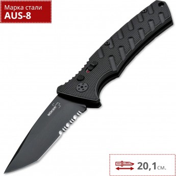 НОЖ BOKER STRIKE TANTO ALL BLACK BK01BO401