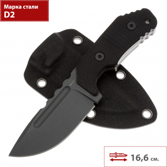 Туристический нож BOKER PLUS LITTLE DVALIN BLACK 02BO033